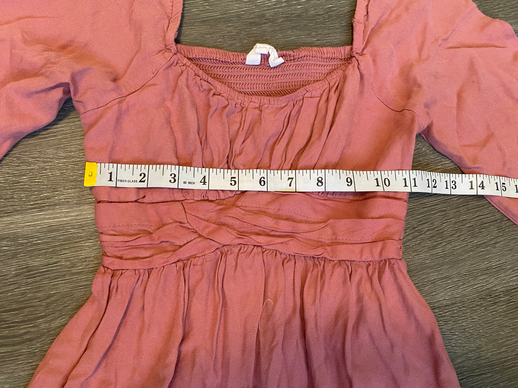 Pink Puffed Sleeve Dress