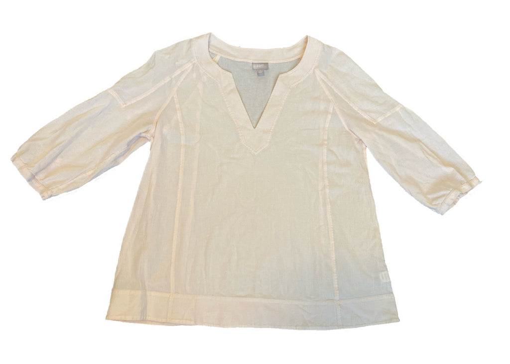 White V-neck Base Shirt