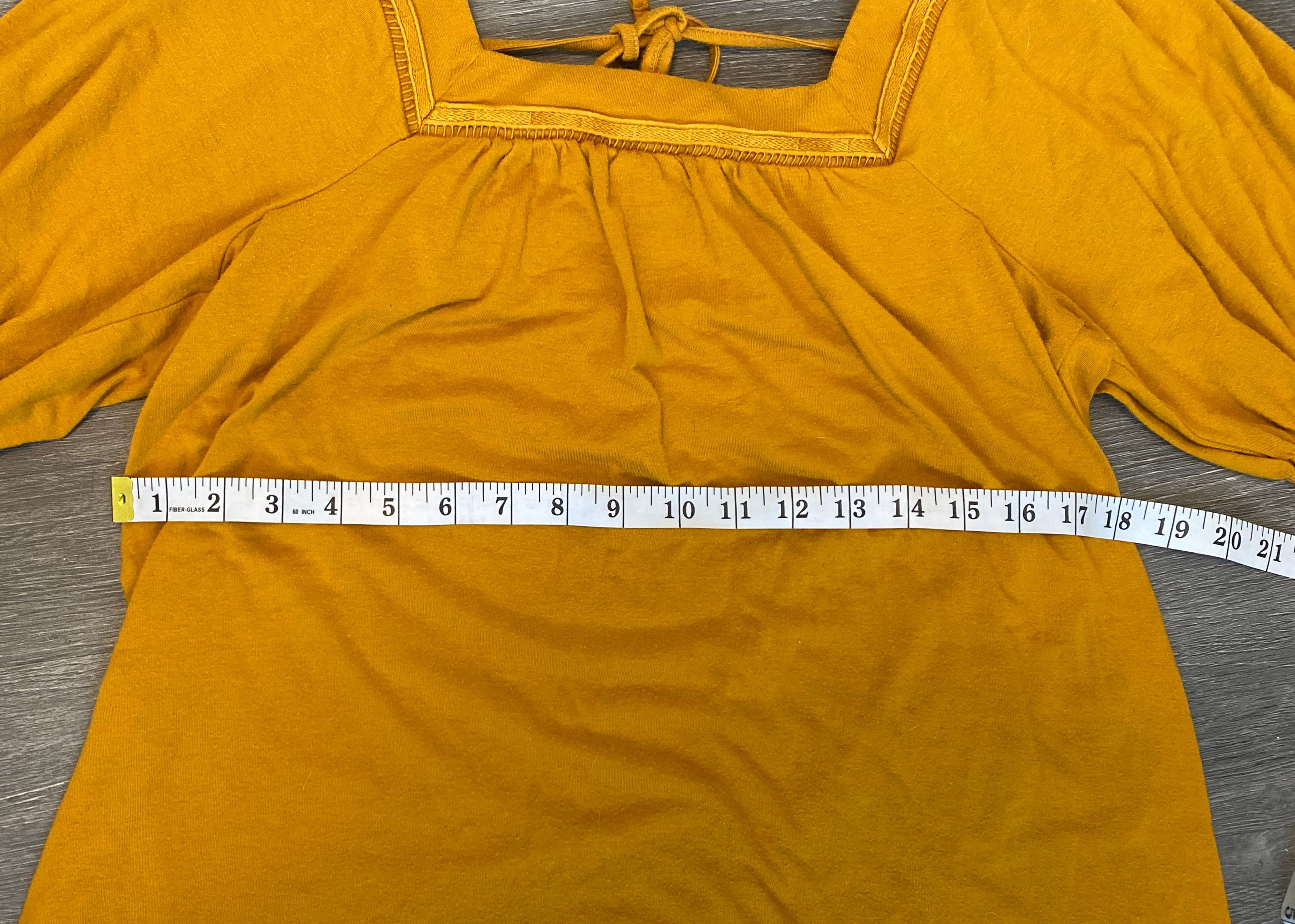 Mustard Square Neck Top