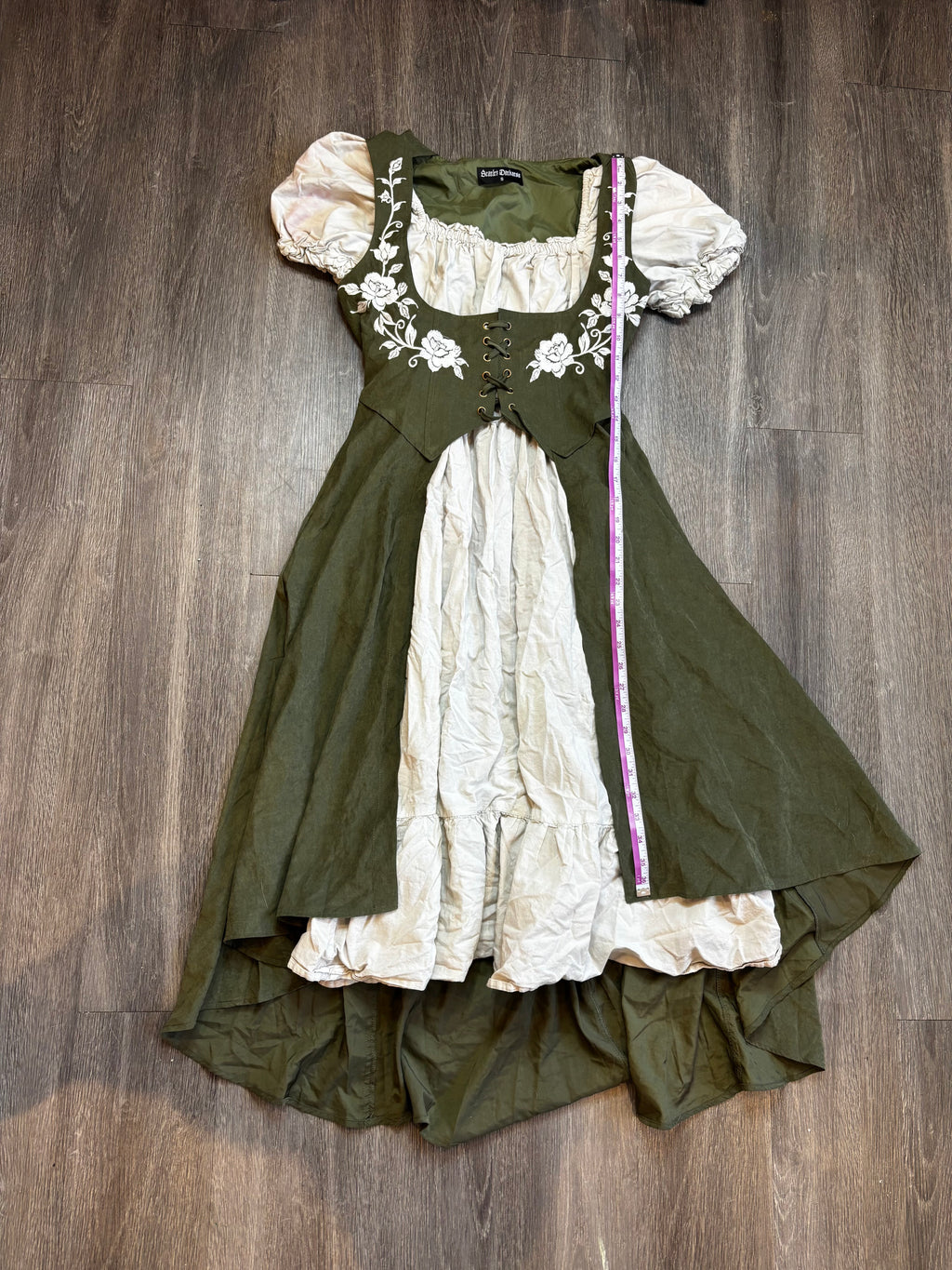Green Overdress with Chemise