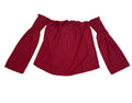 Burgundy Off Shoulder Top