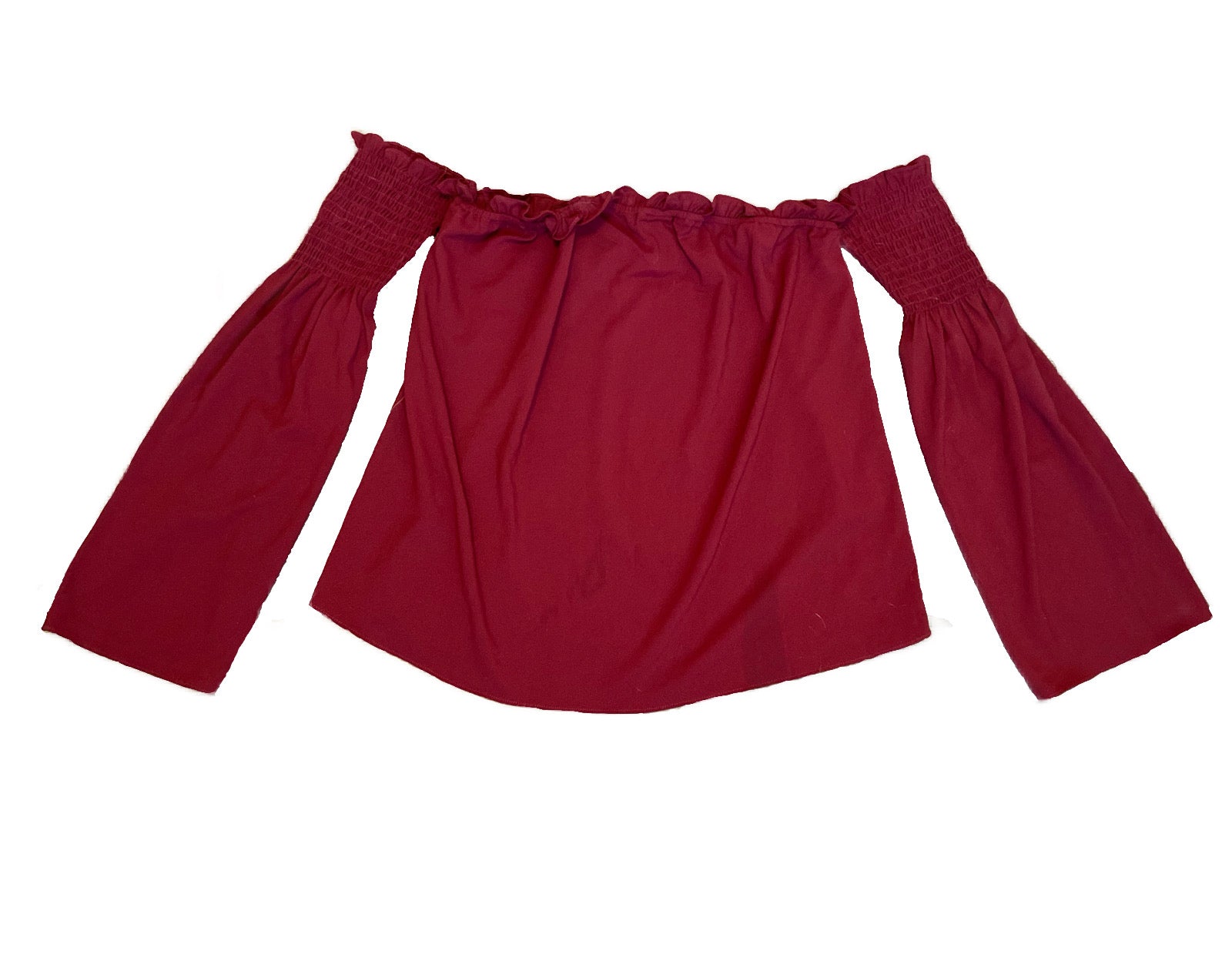 Burgundy Off Shoulder Top