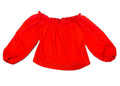 Red Off-Shoulder Base Top