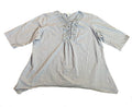 Masc Gray Lace Up Top