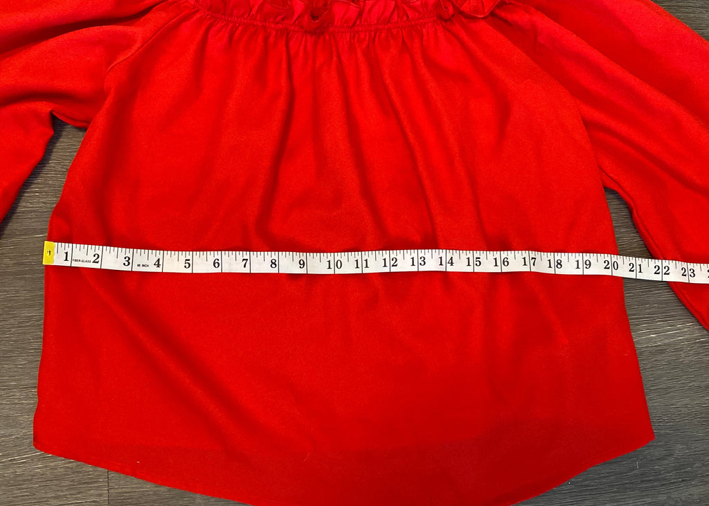 Red Off-Shoulder Base Top