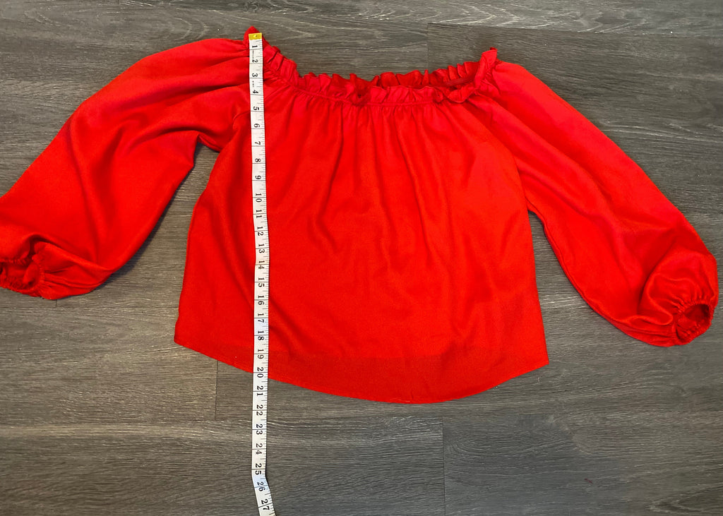 Red Off-Shoulder Base Top