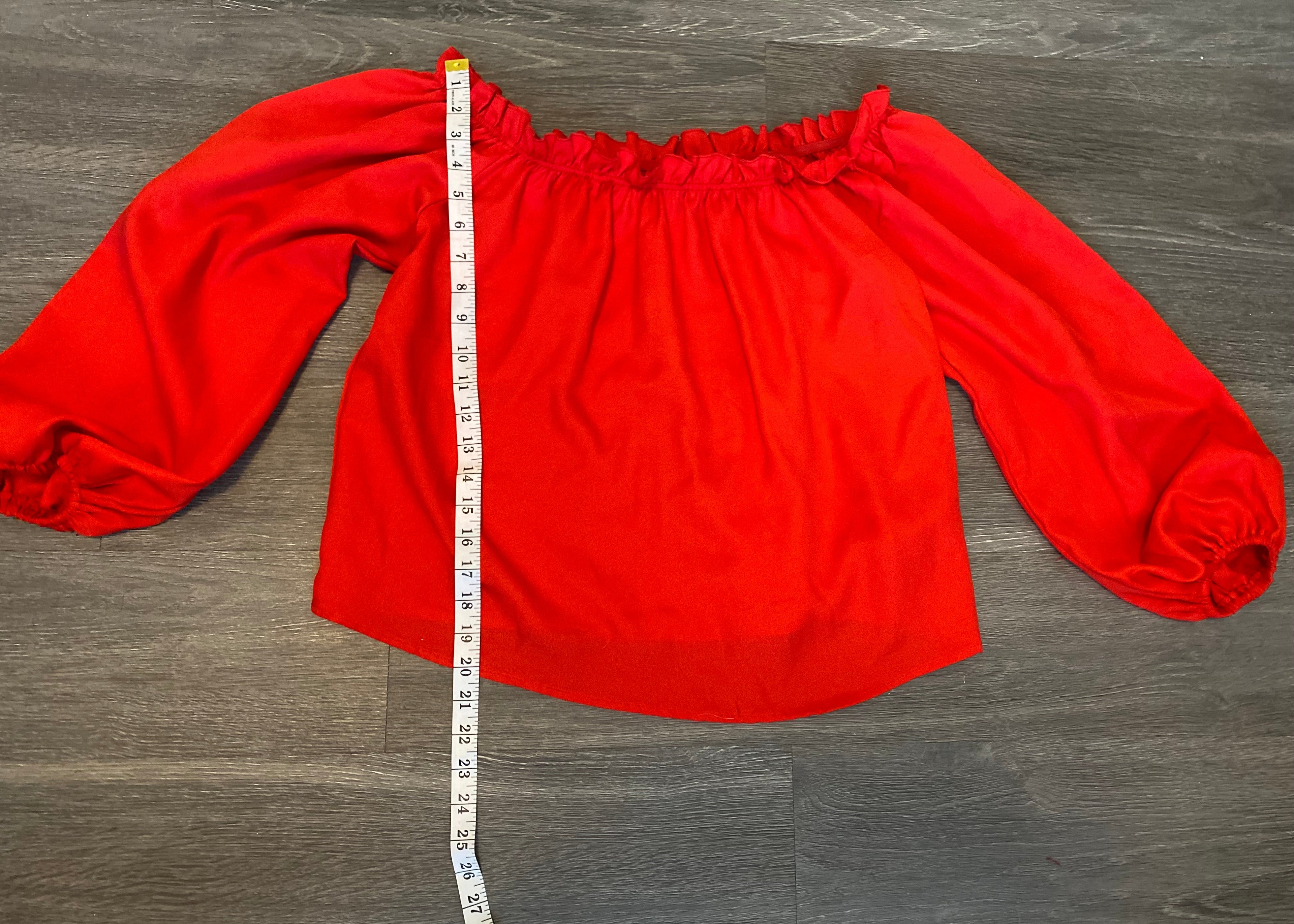 Red Off-Shoulder Base Top