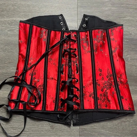 Red Floral Corset