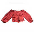 Off Shoulder Waist Belt Top