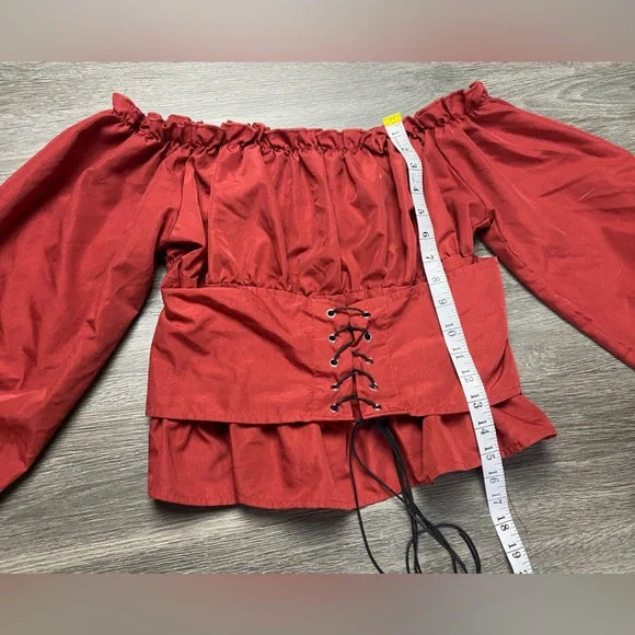 Off Shoulder Waist Belt Top